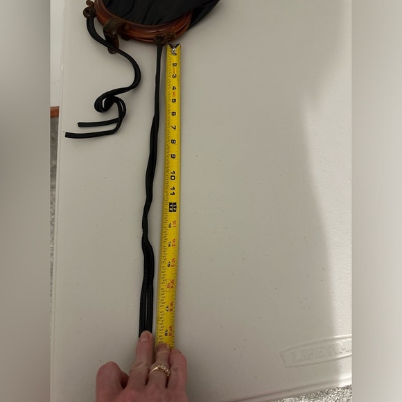 Designer vintage Black leather Ande purse 10 in wide, 7 in tall Beautiful - Picture 12 of 13